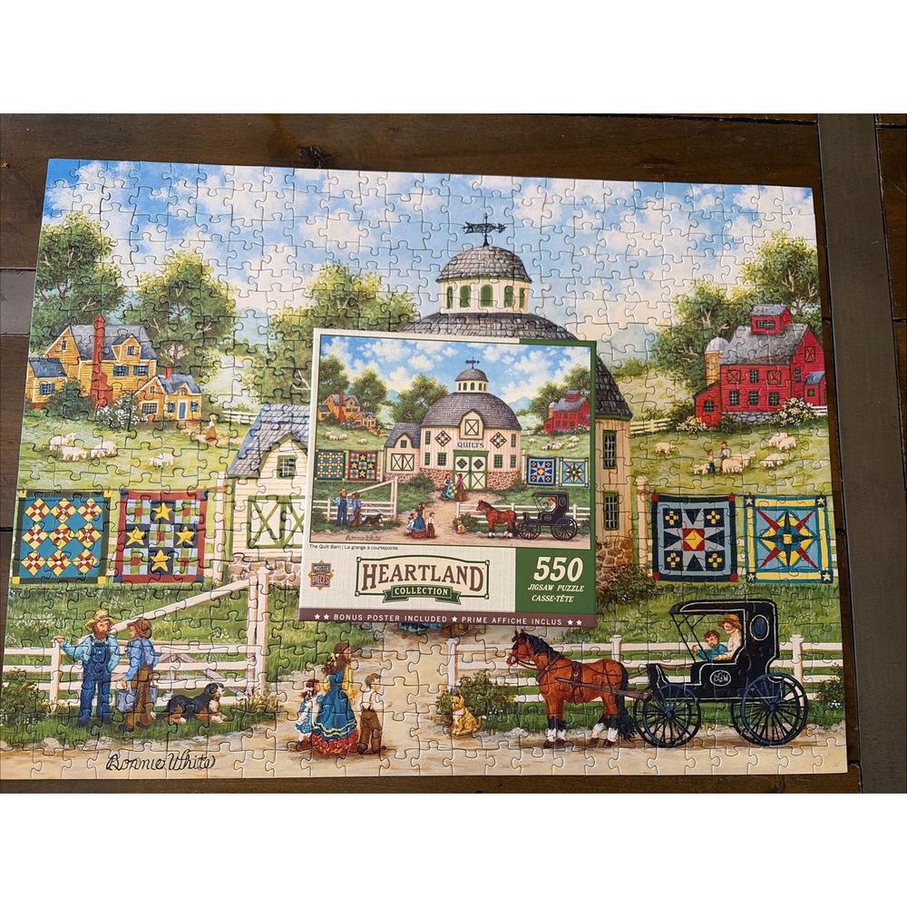 MasterPieces The Quilt Barn 550 Piece Jigsaw Puzzle By Bonnie White